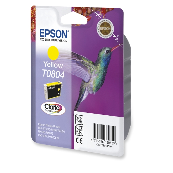 EPSON T080 INKJET CARTRIDGE R265/360/RX560 YELLOW