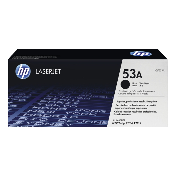 Toner laser HP 53A preto standard Q7553A para LaserJet P2015 Series
