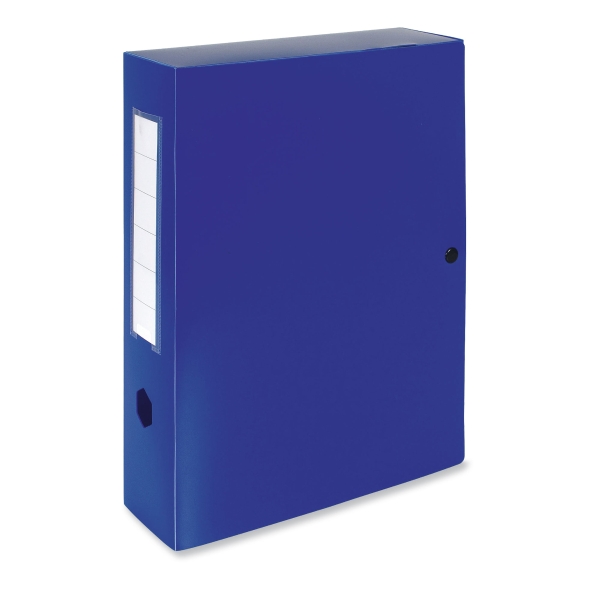 Exacompta filing box PP spine of 8cm blue