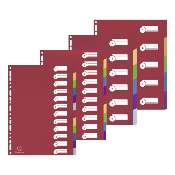 EXACOMPTA A4 DIVIDERS MULTICOLOUR