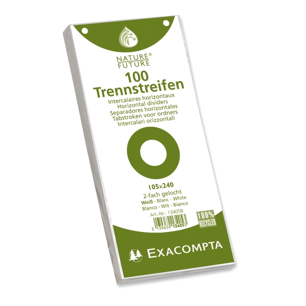 EXACOMPTA STRIP DIVIDERS 240 X 105MM 190G - PACK OF 100