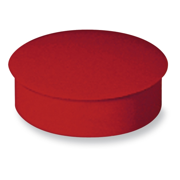 Lyreco aimants rondes 27mm rouges - boîte de 6