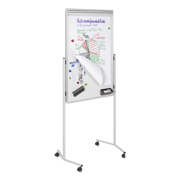 Tableau mobile Legamaster 3 en 1 - blanc/affichage/paperboard - 75 x 120 cm
