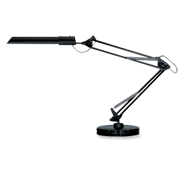Lámpara de sobremesa fluorescente con brazo articulado UNILUX Swingo color negro