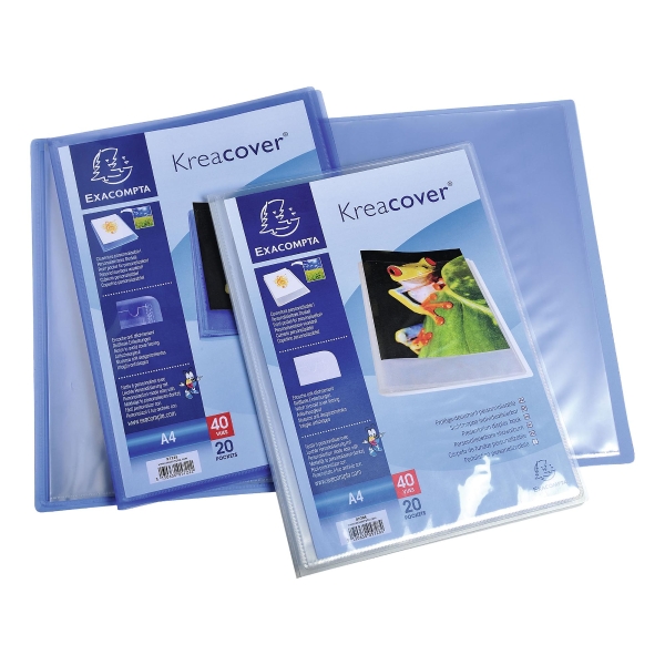 Kreacover 5728E display book A4 20 pockets transparent