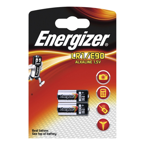 Energizer LR1/E90 alkaliparisto, 1 kpl=2 paristoa
