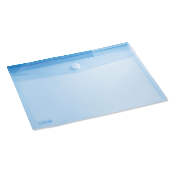 Tarifold 510701 pochettes enveloppes A4 PP bleu transparent - paquet de 5
