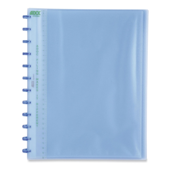 Adoc 5532400 reliure de présentation A4 30 pochettes bleue