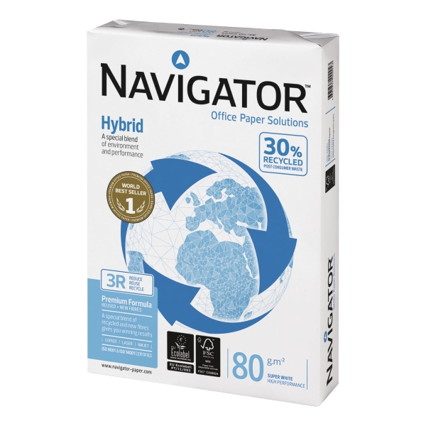 Papier NAVIGATOR Hybrid ekologiczny A4, 80g/m², 500 arkuszy