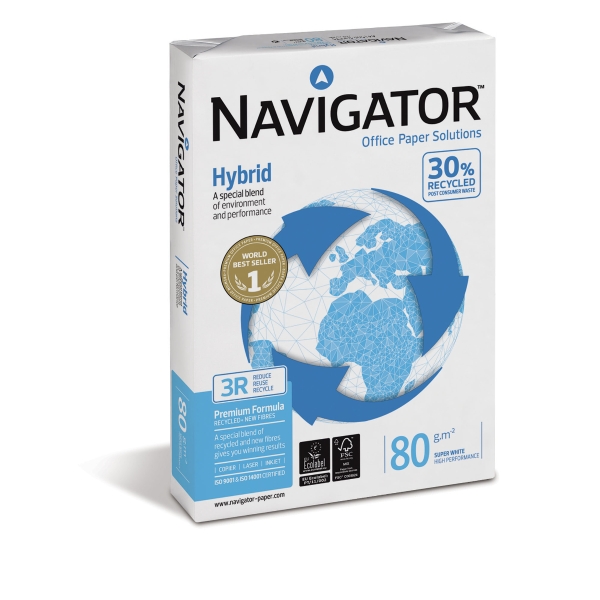Paquete de 500 hojas papel NAVIGATOR Hybrid  A3 de 80g/m2