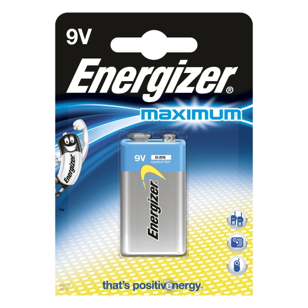 ENERGIZER ALKALINE MAXIMUM BATTERY LR61/9V