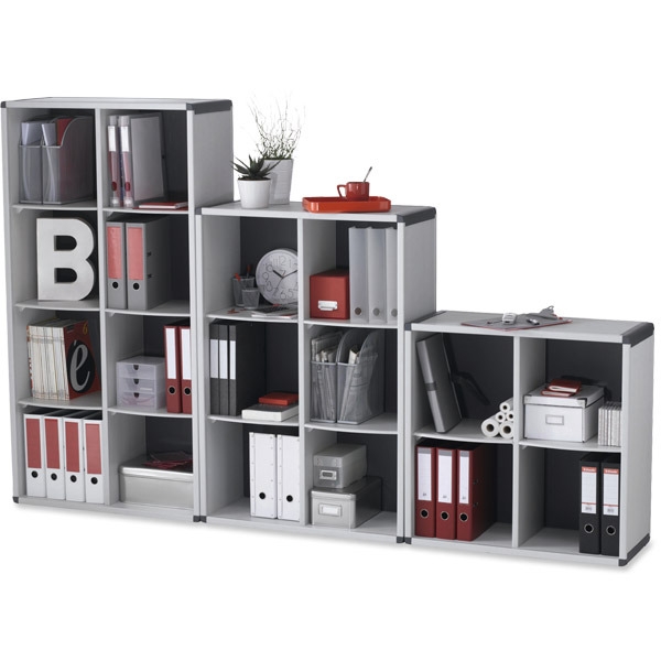 BIBLIOTHEQUE 8 CASES PAPERFLOW BM8K2.11 COLORIS GRIS