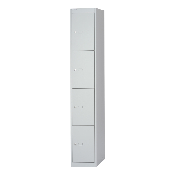 Steel Locker 4 Compartments Grey 1802mm x 305mm x 457mm