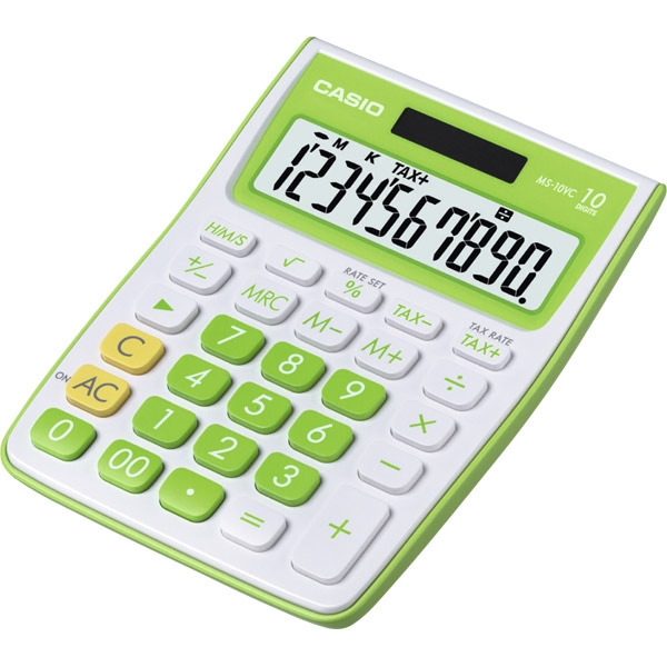 Calculatrice de poche Casio MS-10VC, vert