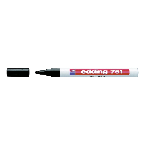 Edding 751 paint marker ronde punt 1-2mm zwart