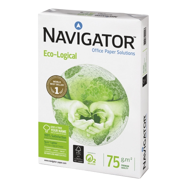 Navigator Ecological ecologisch papier A3 75g - 1 doos = 5 pakken van 500 vellen