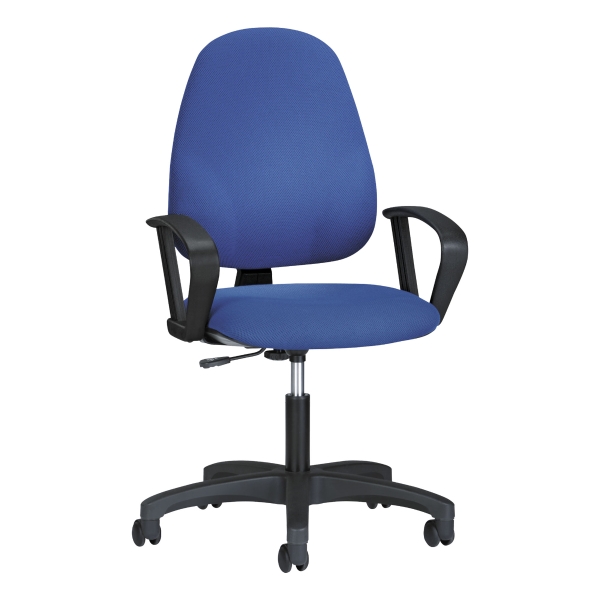 INTERSTUHL BASELINE PERMANENT CONTACT CHAIR MEDIUM BACK BLUE - ARMS NOT INCLUDED