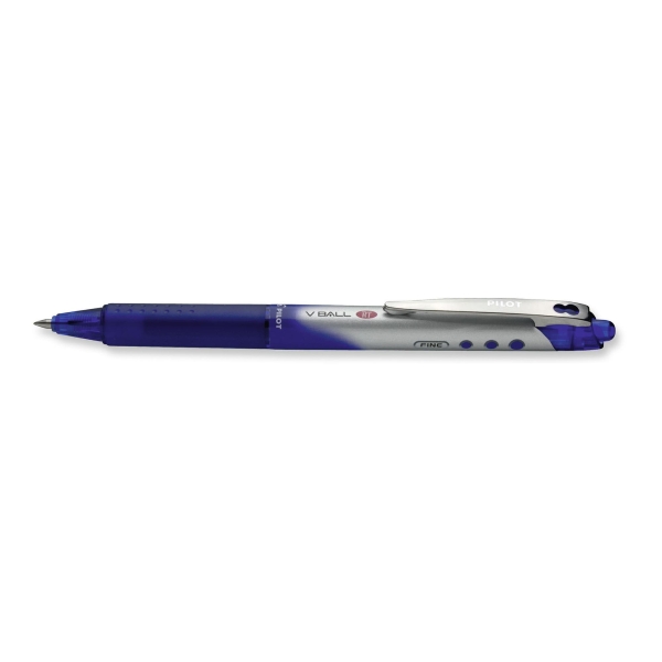 PILOT V-BALL RT 07 RETRACTABLE ROLLERBALL WITH GRIP 0.7 BLUE - BOX OF 12