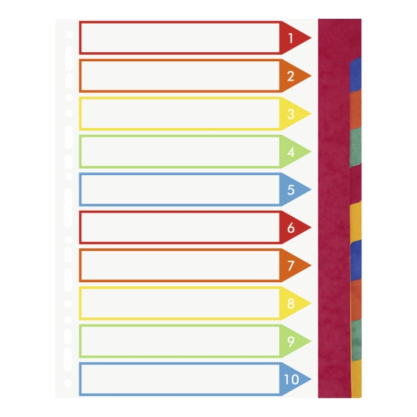 EXACOMPTA 10-PART DIVIDER C/BOARD A4+