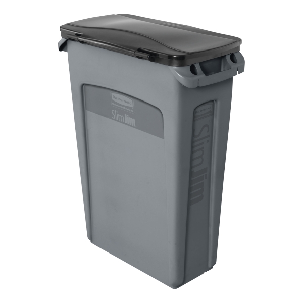 Tampa para contentor RUBBERMAID Slim Jim preta