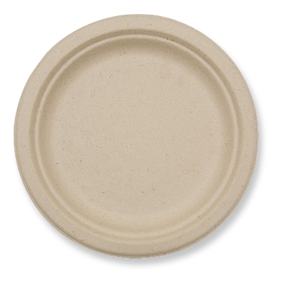 Assiette en bagasse Duni ecoecho - 22 cm - naturel - paquet de 50