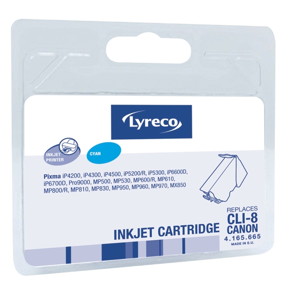 LYRECO CANON COMPATIBLE INKJET CARTRIDGE FOR CLI-8 CYAN