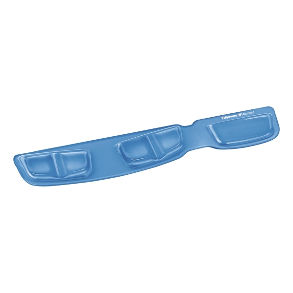 Fellowes 9182201 Health-V Chrystal keyboard wrist rest gel blue