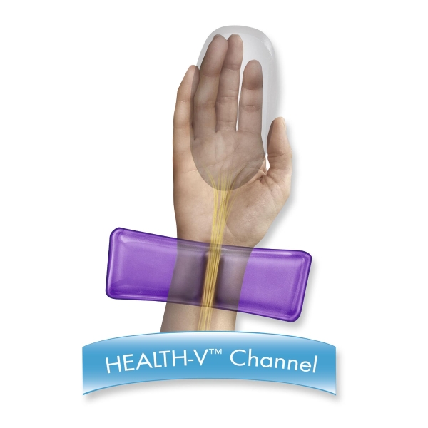 Fellowes 9183601 Health-V Chrystal keyboard wrist rest gel violet