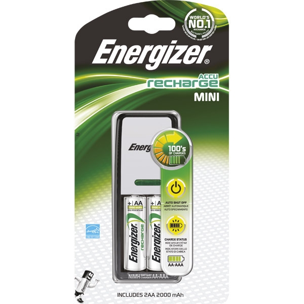 Mini cargador ENERGIZER AA y AAA 2000 mAh.