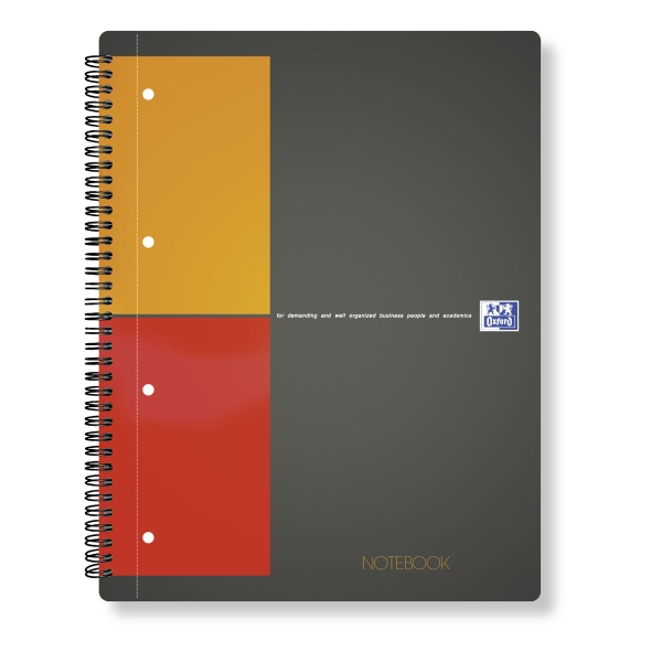 OXFORD INTERNATIONAL WIREBOUND NOTEBOOK A4 SQUARED 5X5 PUNCHED 80G - 80 SHEETS