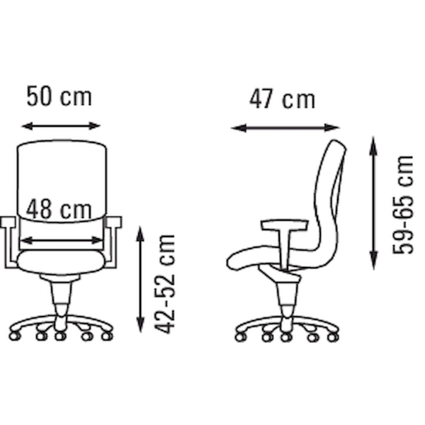 SEDIA OPERATIVA ERGONOMICA PROSEDIA TOPLINE 4142 NERO (BRACCIOLI NON INCLUSI)