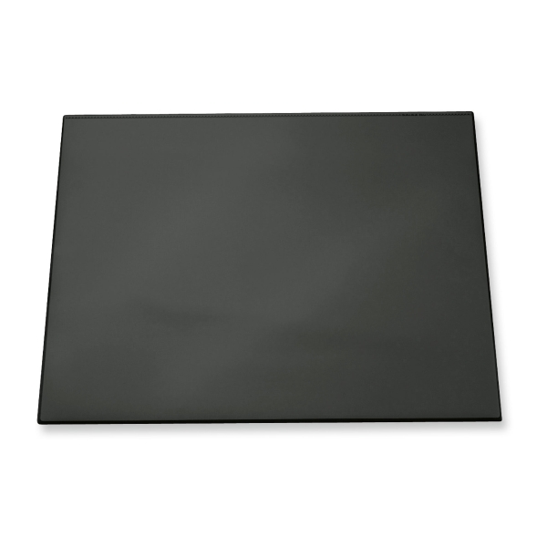 Durable Desk Mat with Transparent Overlay - 65 x 52cm - Black - Pack of 1