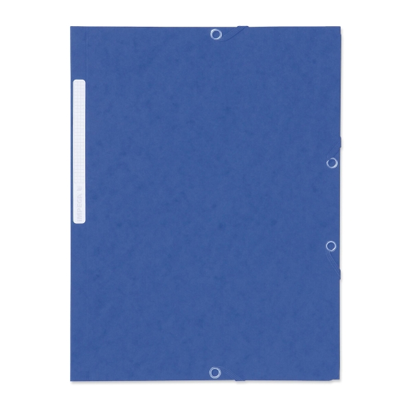 Lyreco folder without flap cardboard 390g blue - pack van 10