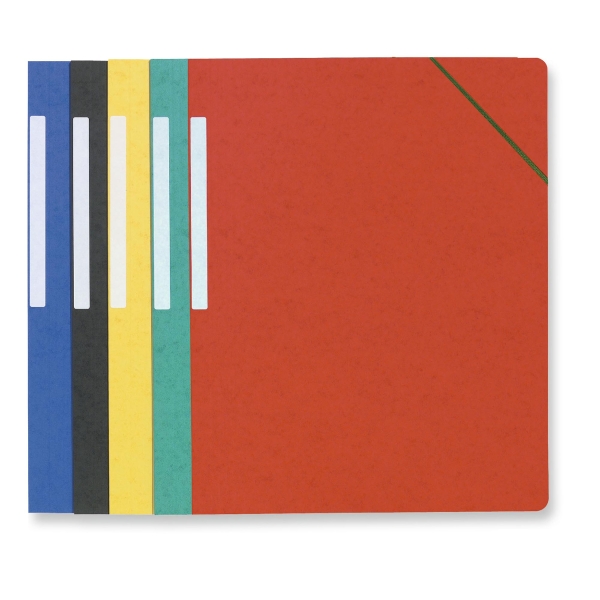 Lyreco folder without flap cardboard 390g blue - pack van 10
