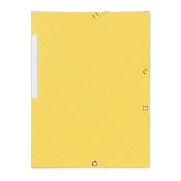 Lyreco folder without flap cardboard 390g yellow - pack of 10