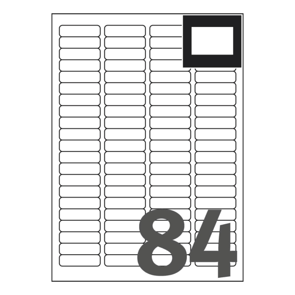 Avery L7656-25* Data Storage Labels, 46 x 11.1 mm 84 Labels Per Sheet