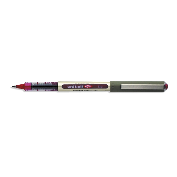uni-ball UB-157, Eye Fine liquid ink Rollerball Pen, Red Ink. Box of 12