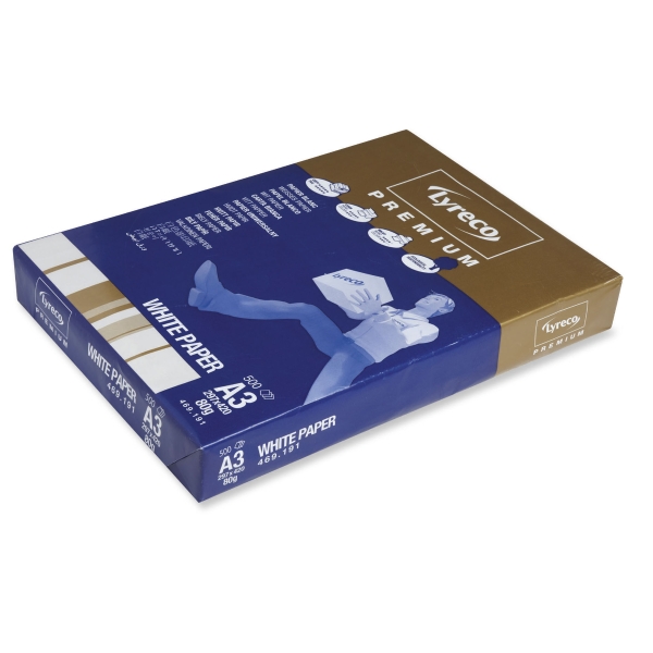 Kopierpapier Lyreco Premium, A3, 80g, weiß, 500 Blatt