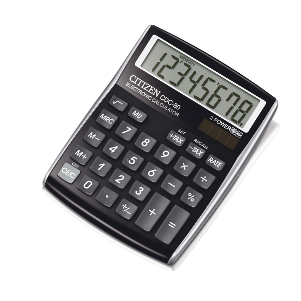 CITIZEN CDC-80  CALCULATOR 8 DIGITS BLACK