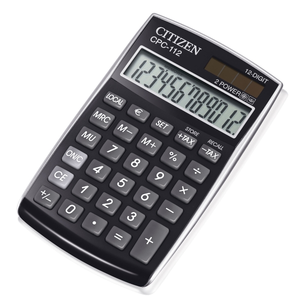 CITIZEN CPC-112 BASIC+  CALCULATOR 12 DIGITS BLACK