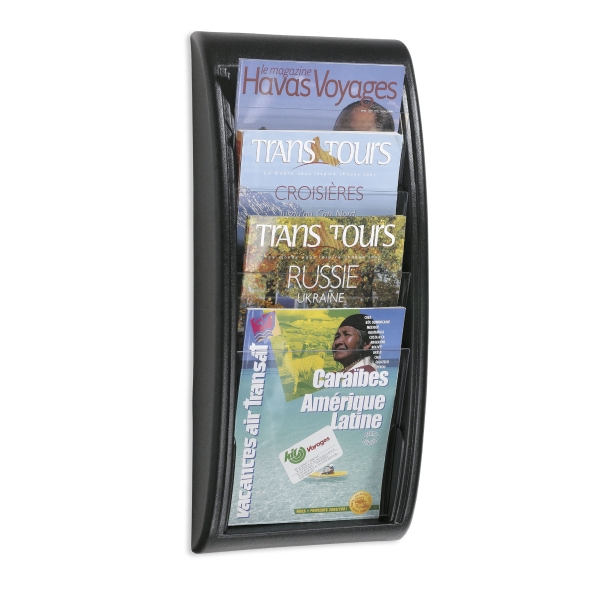 Wall Display Rack 627 X 258 X 70mm - Holds 4 X A4 Documents