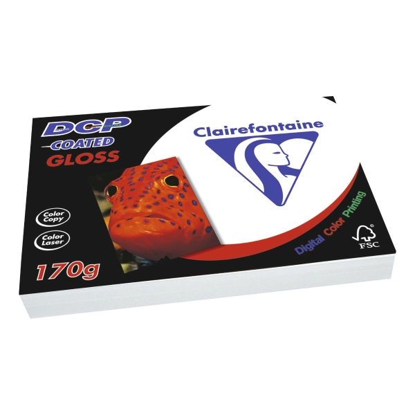 Clairefontaine DCP Coated Glossy Paper A4 170gsm White - 1 Ream of 250 Sheets