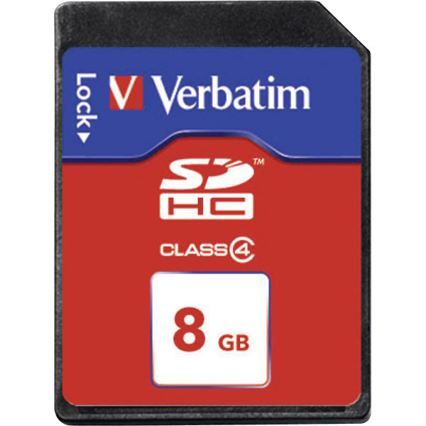 VERBATIM SDHC MEMORY CARD CLASS4 8GB