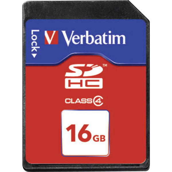 VERBATIM SDHC MEMORY CARD CLASS4 16GB