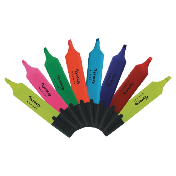 Estuche de 8 marcadores fluorescentes LYRECO BUDGET COLORES SURTIDOS