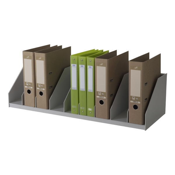 Paperflow lever arch file holder with 9 compartments L 86cm grey
