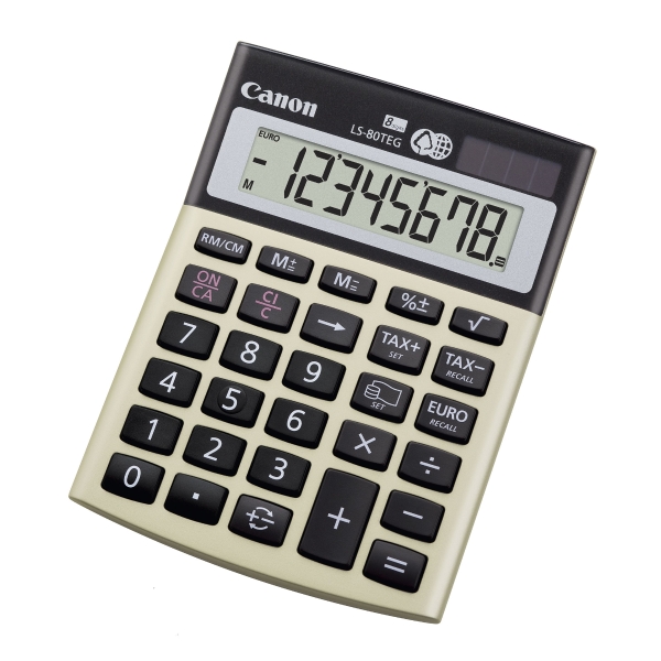 Canon LS-80TEG desk calculator compact gray - 8 numbers