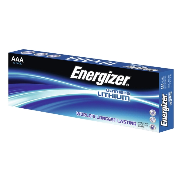 ENERGIZER ULTIMATE LITHIUM BATTERIES LR3/AAA - PACK OF 10