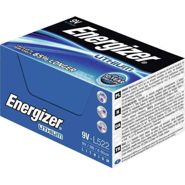 PK10 ENERGIZER ULTIMATE LITH BATT 9V