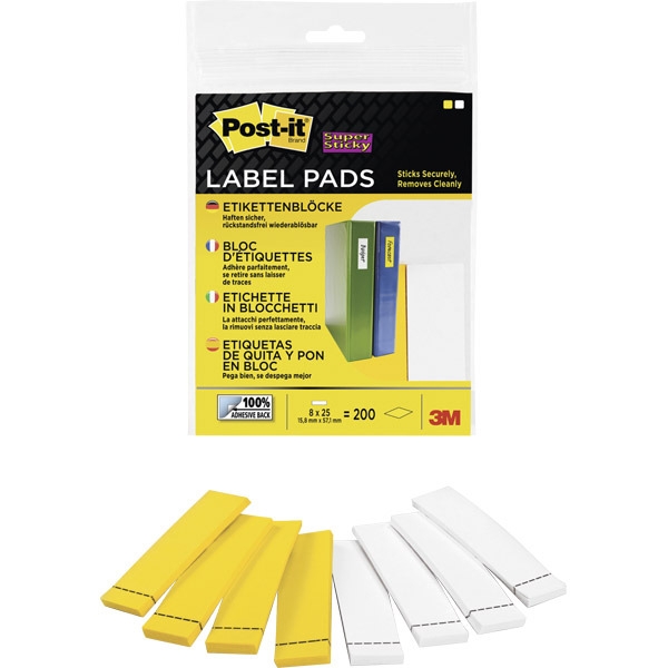 PAQ8 BLOCS DE 25 ETIQ POST-IT 15,8X57,1